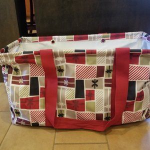 Thirty-One Large Utility Tote- Holiday Design